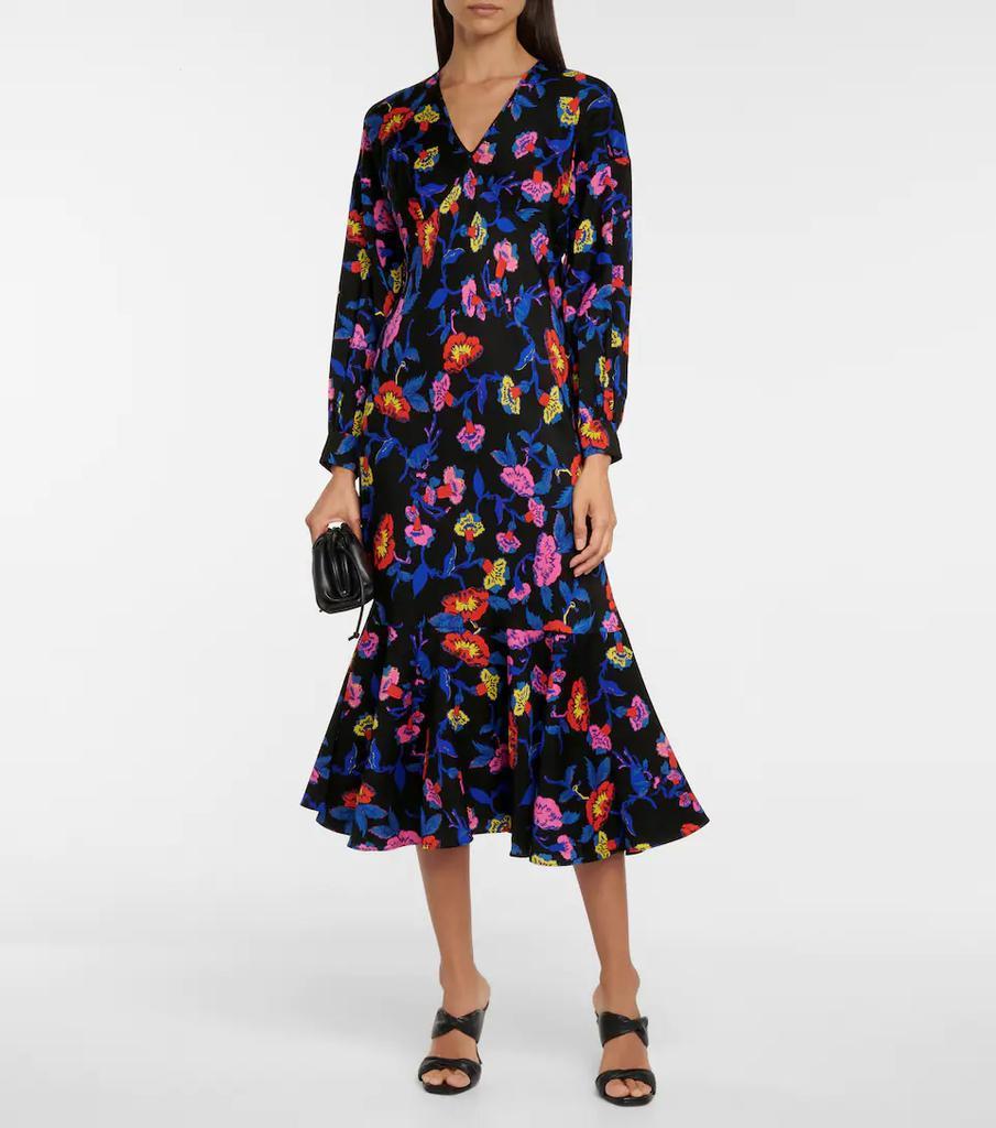 商品Diane von Furstenberg|Luka花卉中长连衣裙,价格¥3631,第4张图片详细描述
