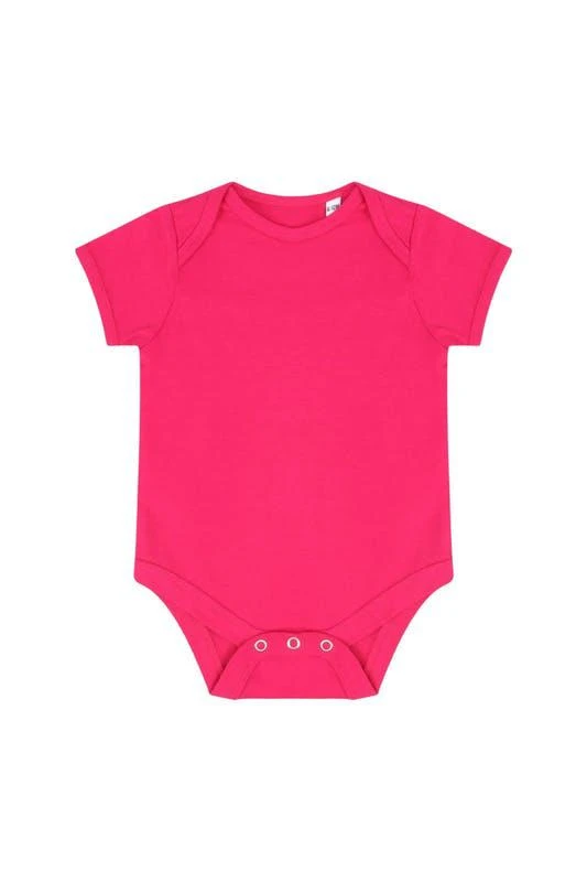 商品Larkwood|Larkwood Baby Boys/Girls Essential Short Sleeve Bodysuit (Fuchsia),价格¥110,第2张图片详细描述