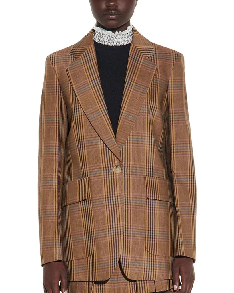 商品Sandro|Sandro Wool-Blend Blazer,价格¥1567,第1张图片