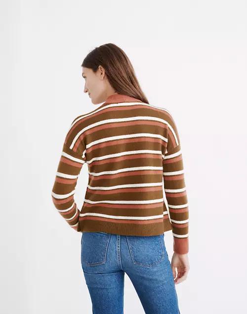 Redmond Mockneck Pocket Sweater in Stripe商品第3张图片规格展示