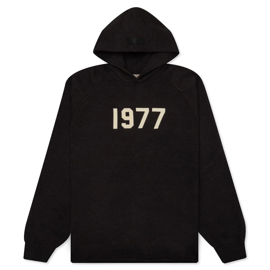 商品Essentials|Essentials Knit Hoodie - Iron,价格¥1053,第1张图片