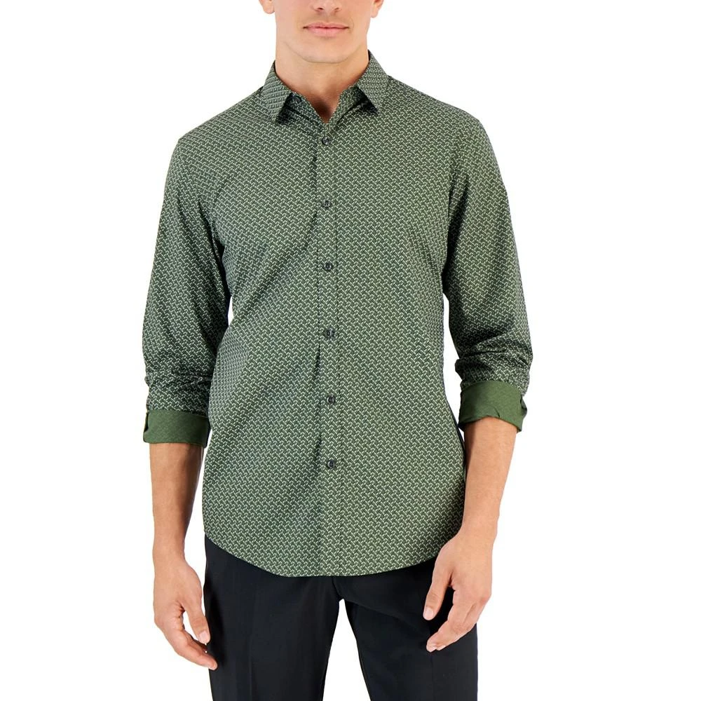 商品Alfani|Men's Abby Geo Print Shirt, Created for Macy's,价格¥183,第1张图片