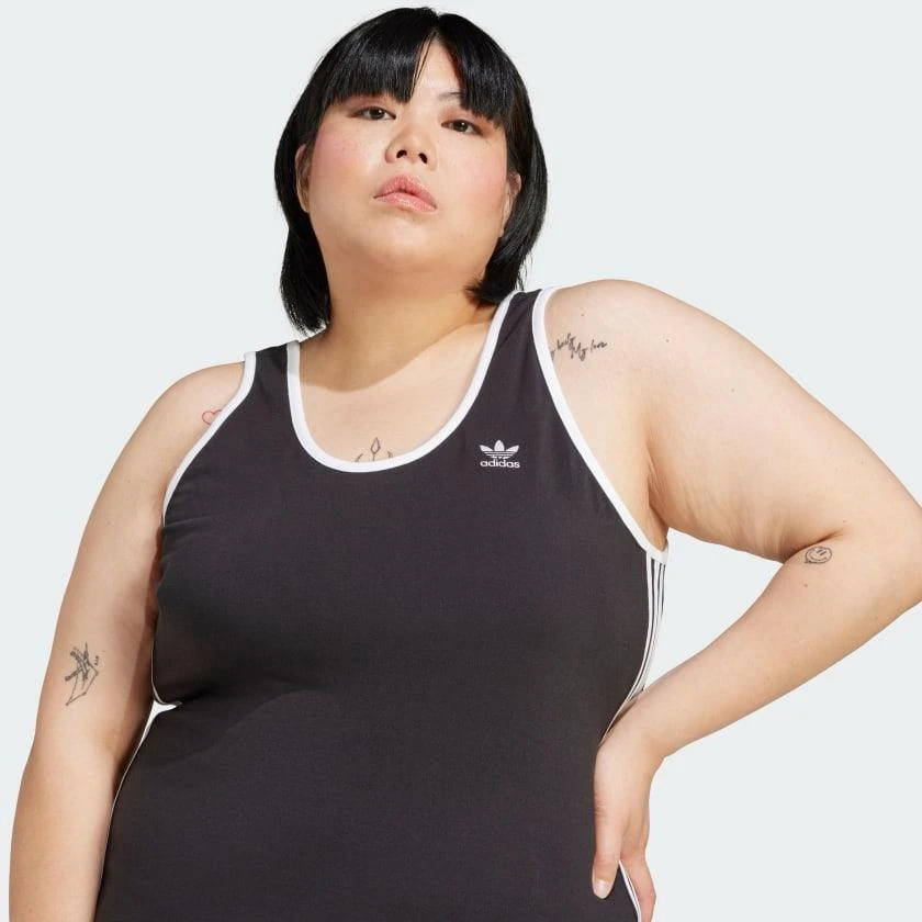 商品Adidas|Women's  Adicolor 3-Stripes Tank Dress Maxi (Plus Size),价格¥234,第4张图片详细描述