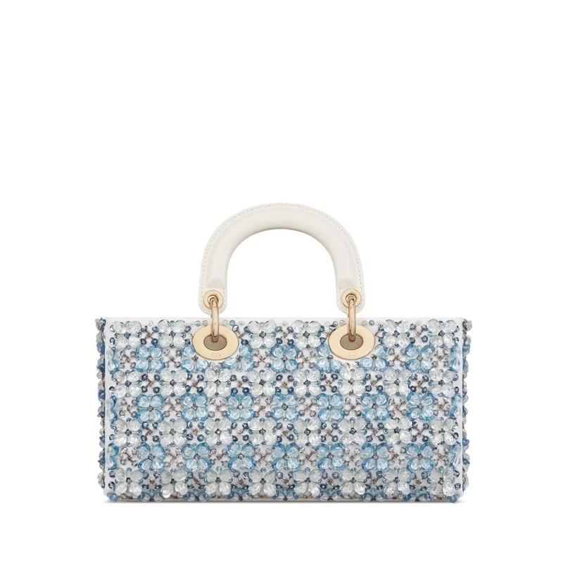 商品Dior|Dior 迪奥 Lady D-Joy系列女士蓝色棉手提包,价格¥53278,第4张图片详细描述