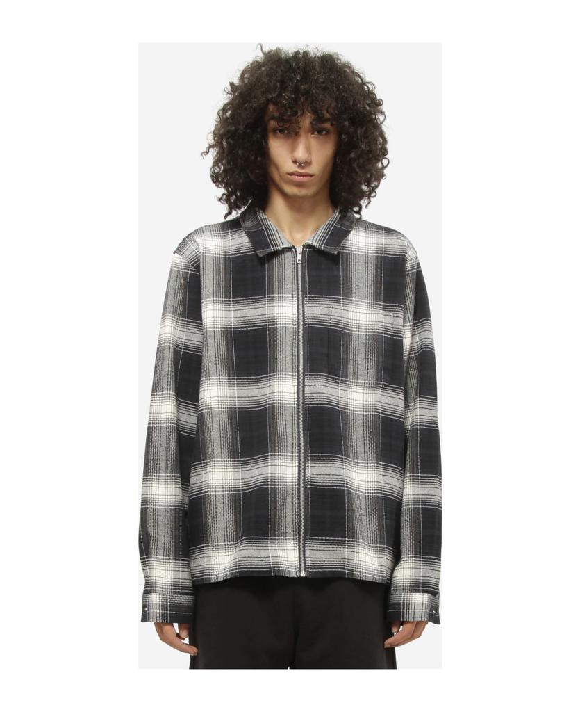 Shadow Plaid Zip Shirt商品第2张图片规格展示