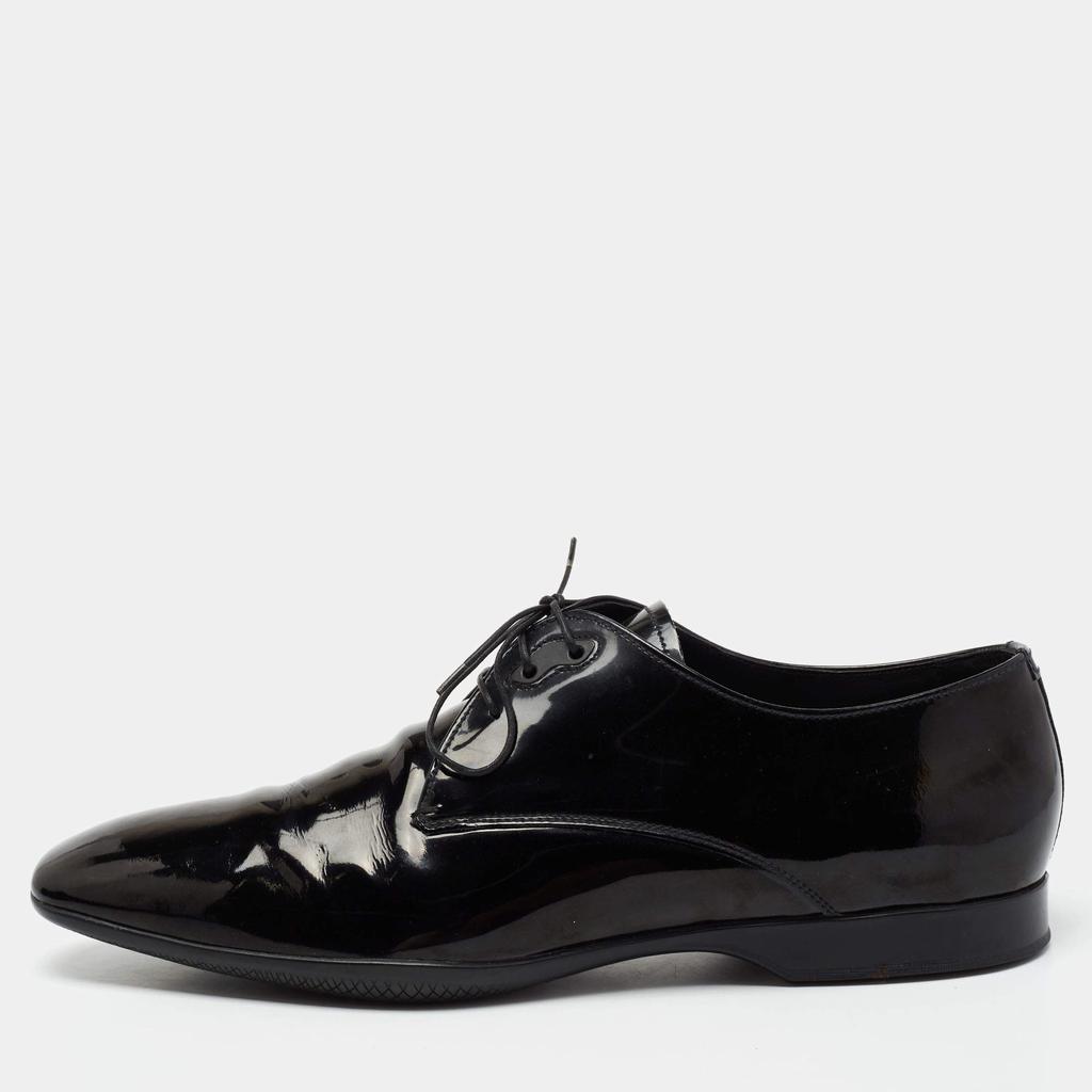 Prada Sport Black Patent Leather Lace-Up Derby Size 45商品第1张图片规格展示