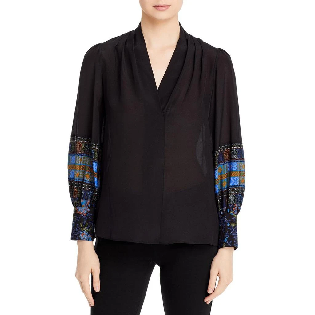 商品Kobi Halperin|Kobi Halperin Womens Aimee Silk V Neck Blouse,价格¥929,第1张图片