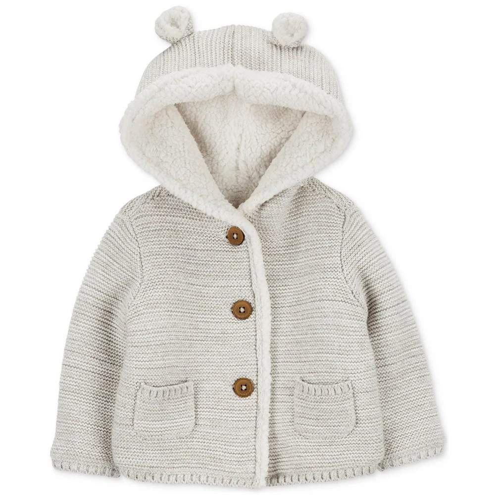 商品Carter's|Baby Faux-Sherpa-Lined Hooded Cardigan,价格¥98,第1张图片