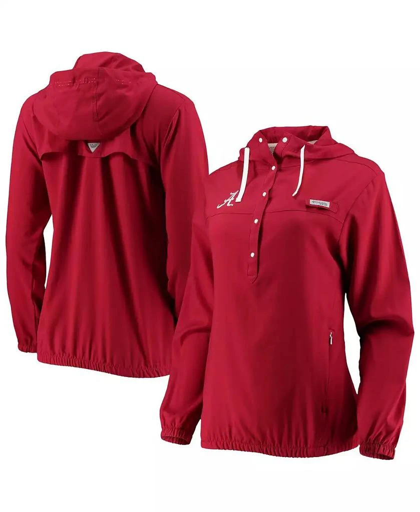 商品Columbia|Women's Crimson Alabama Crimson Tide Tamiami Sun-Protection Omni-Wick Pullover Hoodie,价格¥390,第1张图片