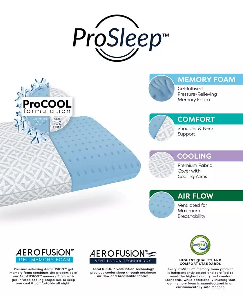 Cool Comfort Memory Foam Gusseted Bed Pillow, King, Exclusively at Macy’s 商品