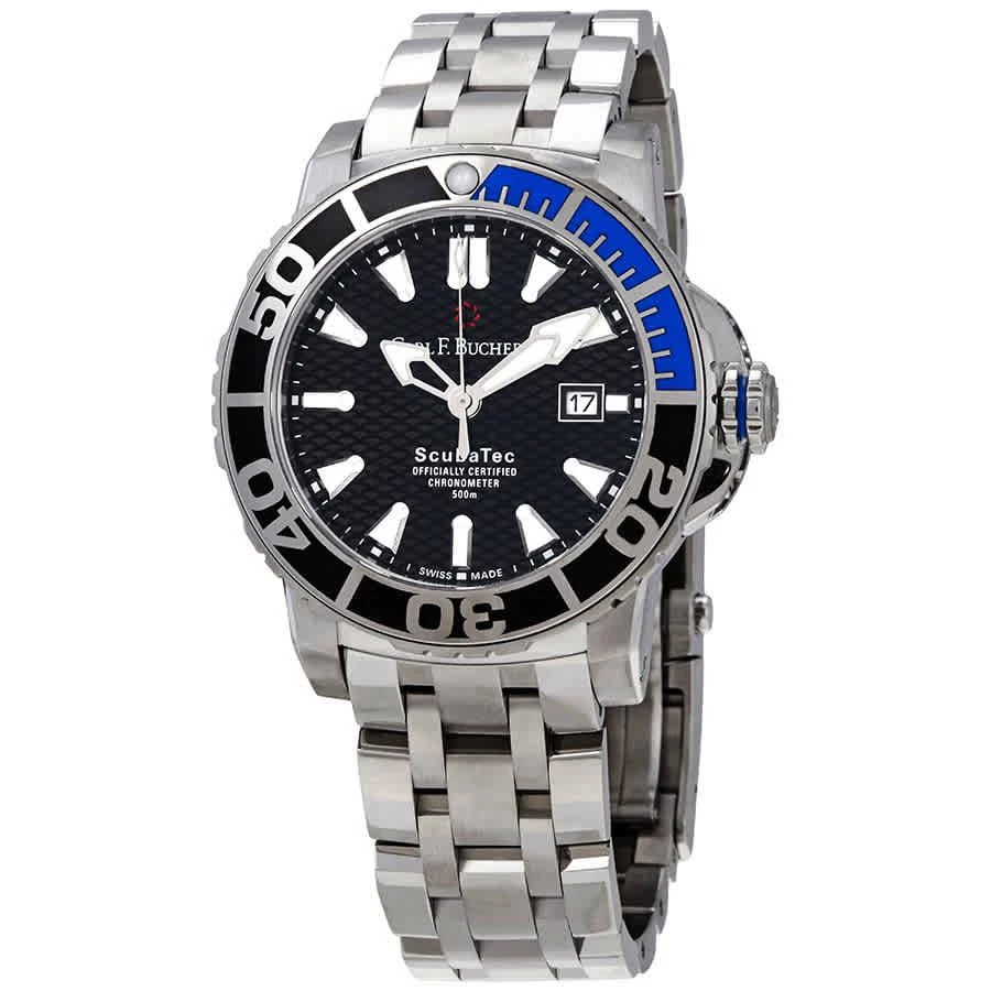 商品Carl F. Bucherer|Patravi Scubatec Automatic Batman Bezel Men's Watch 00.10632.23.33.21,价格¥37361,第1张图片