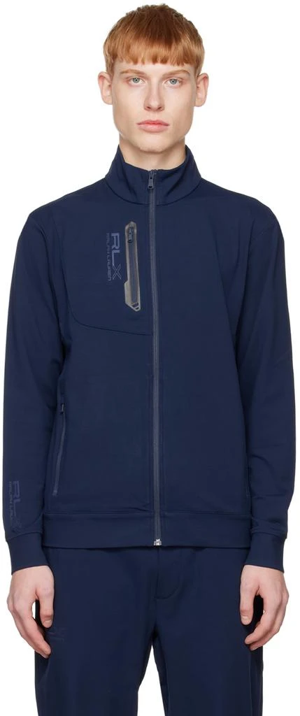 商品Ralph Lauren|Navy Moisture-Wicking Track Jacket,价格¥606,第1张图片