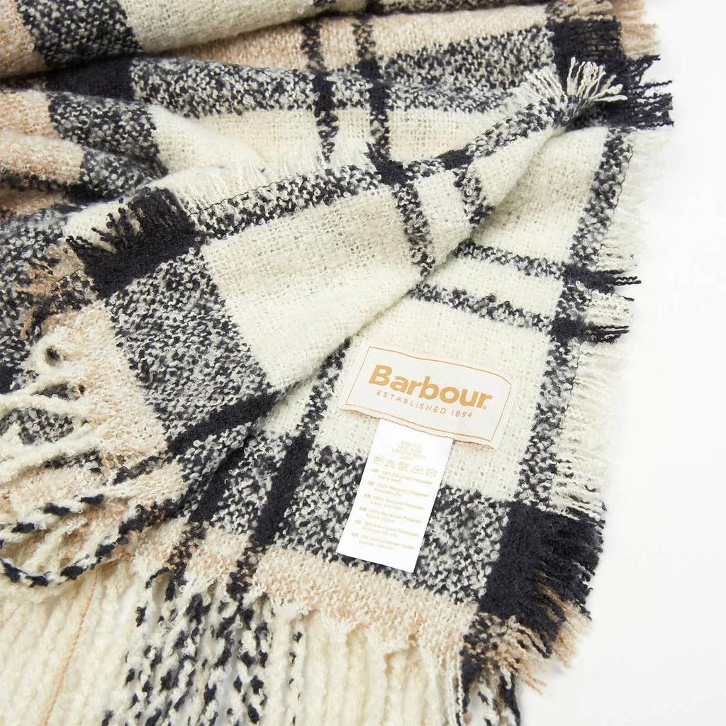 商品The Hut|Barbour Tartan Checked Print Boucle Scarf,价格¥281,第4张图片详细描述