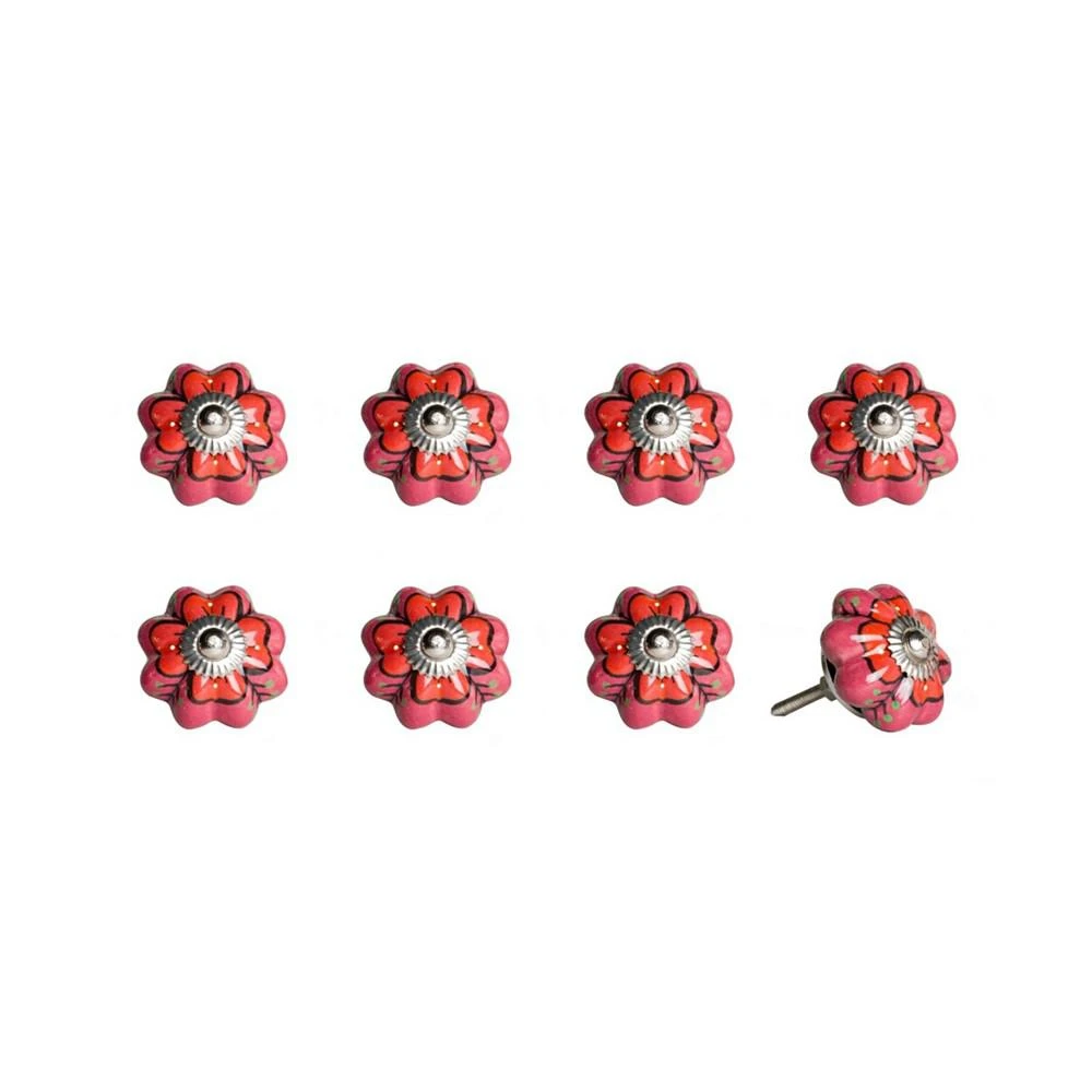 商品KNOB-IT|Handpainted Ceramic Knob Set of 8,价格¥314,第1张图片