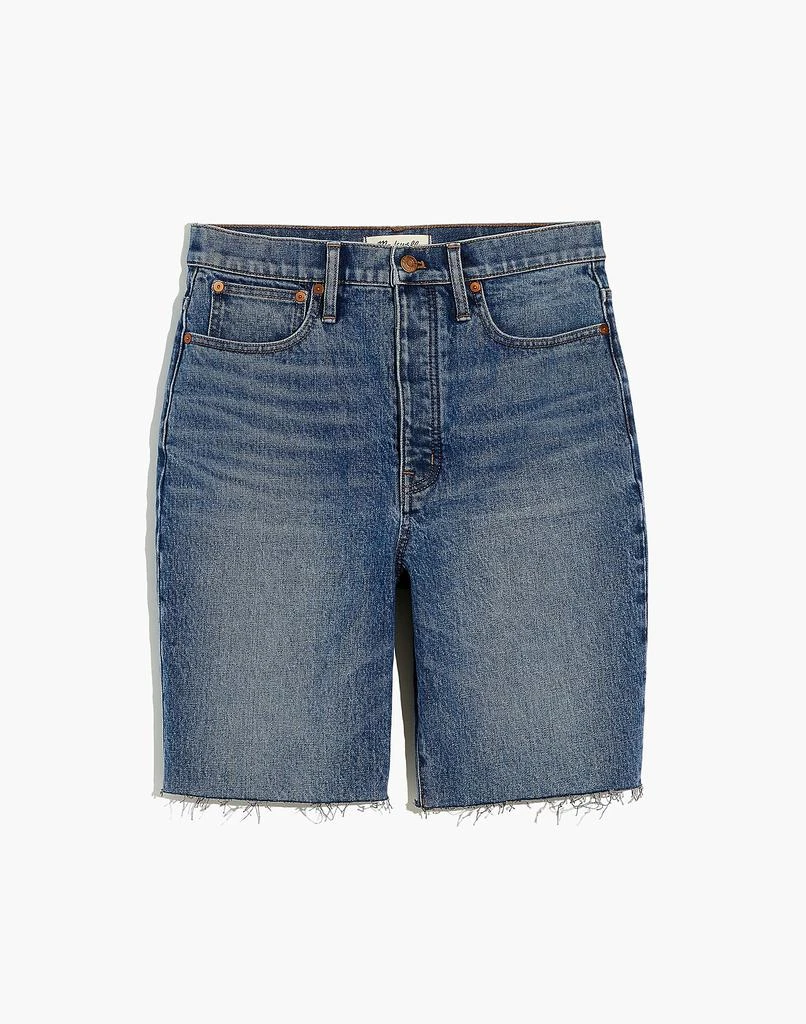 商品Madewell|High-Rise Long Denim Shorts in Brightwood Wash,价格¥316,第4张图片详细描述