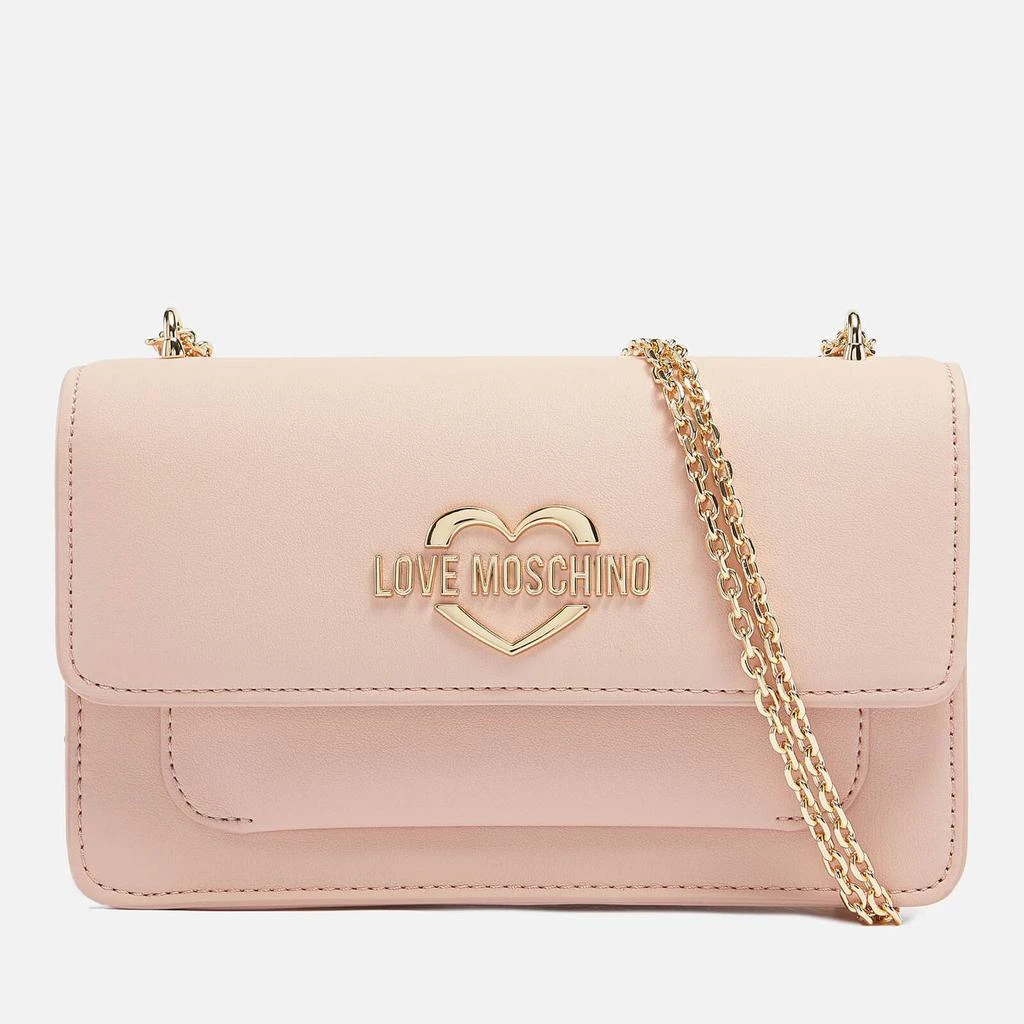 商品Love Moschino|Love Moschino Women's Heart Logo Flap Cross Body Bag - Pink,价格¥761,第1张图片