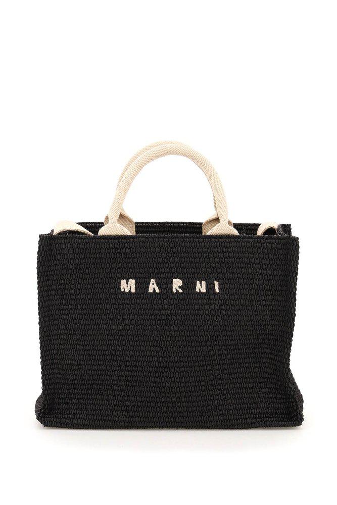 Marni Logo Embroidered Strapped Tote Bag商品第1张图片规格展示