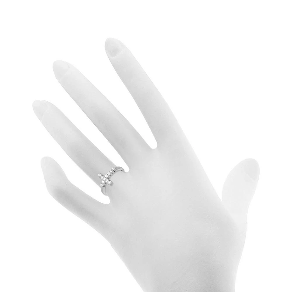 商品Essentials|水钻十字造型镀银戒指,价格¥76,第2张图片详细描述
