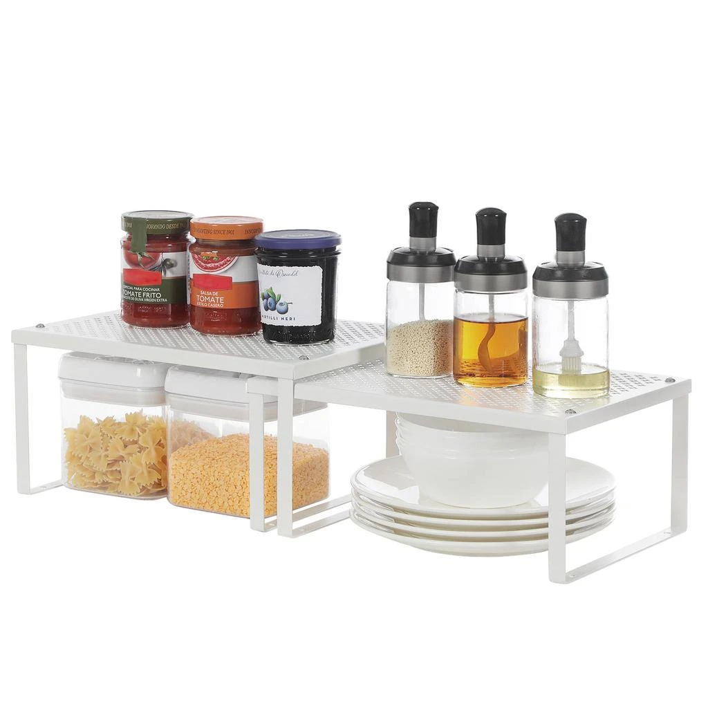 商品BreeBe|Set of 2 Stackable and Expandable Spice Racks Oatmeal Beige,价格¥345,第4张图片详细描述