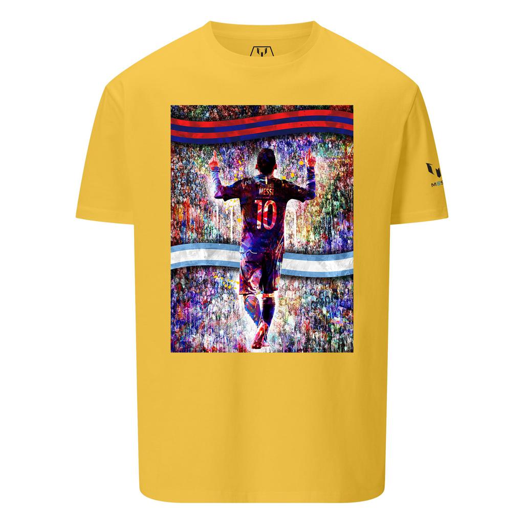 Messi Silhouette Crowd Graphic T-Shirt商品第3张图片规格展示