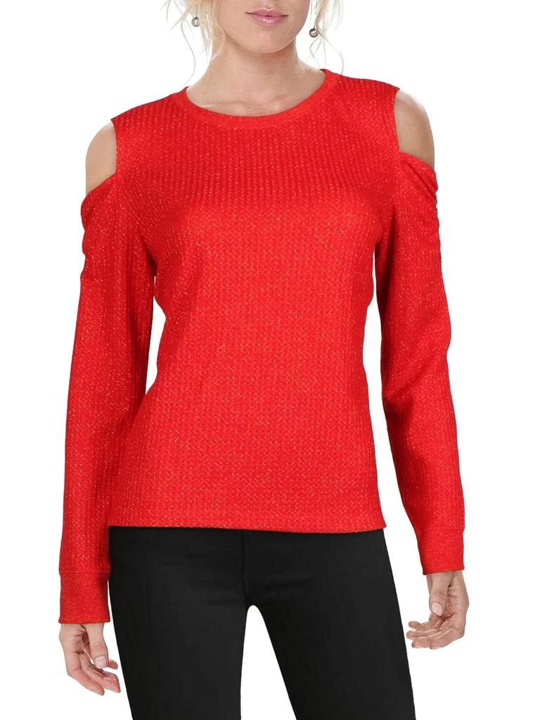 商品Tommy Hilfiger|Womens Metallic Cold Shoulder T-Shirt,价格¥259,第1张图片