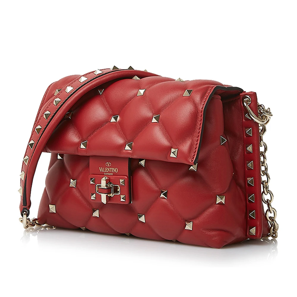 VALENTINO 女士红色铆钉单肩包 RW2B0C72-NAP-0RO 商品