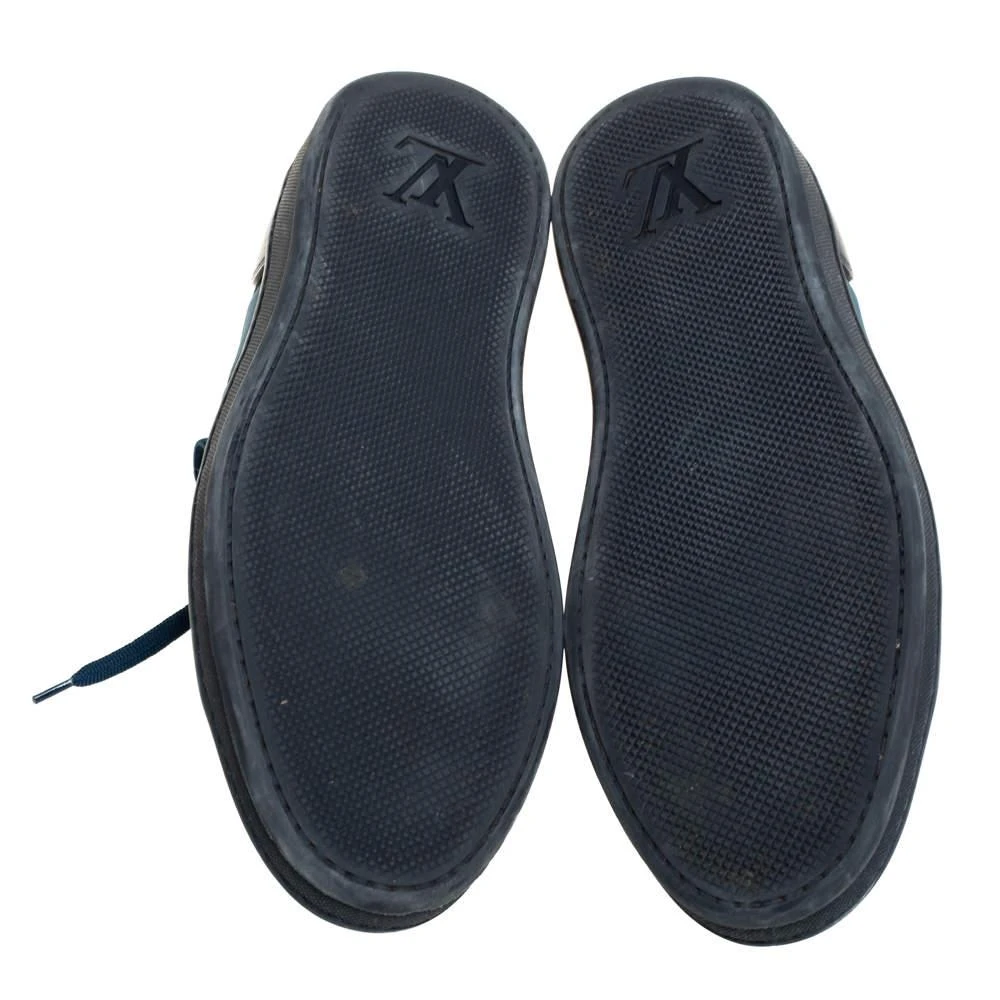 Louis Vuitton Blue/Black Nubuck And Leather Low Top Sneakers Size 43 商品