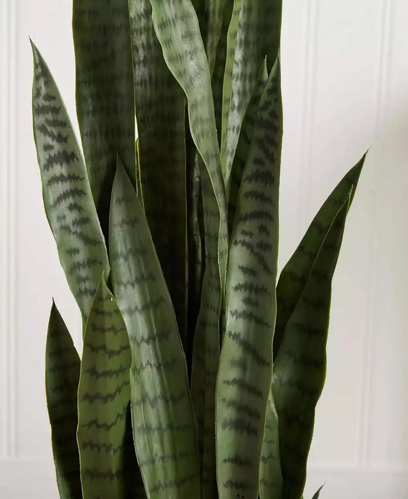 商品NEARLY NATURAL|51” Sansevieria Artificial Plant in White Planter,价格¥2333,第3张图片详细描述