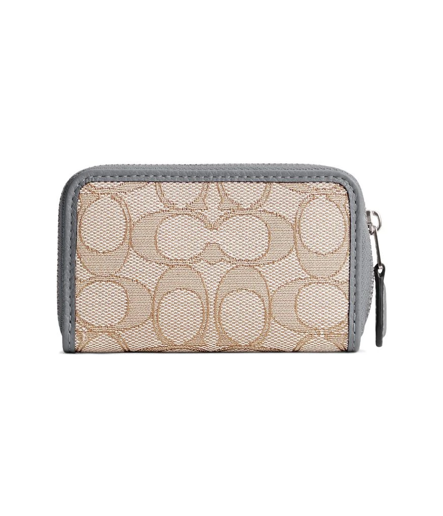 商品Coach|Box Program Signature Jacquard Small Zip Around Card Case,价格¥370,第1张图片