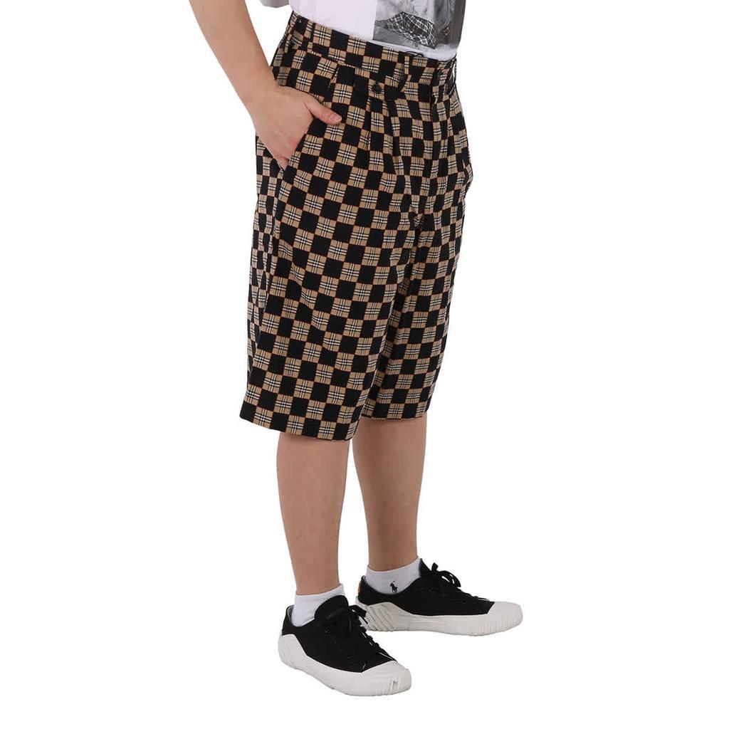 商品Burberry|Men's Archive Beige Check Tailored Shorts,价格¥2022,第2张图片详细描述