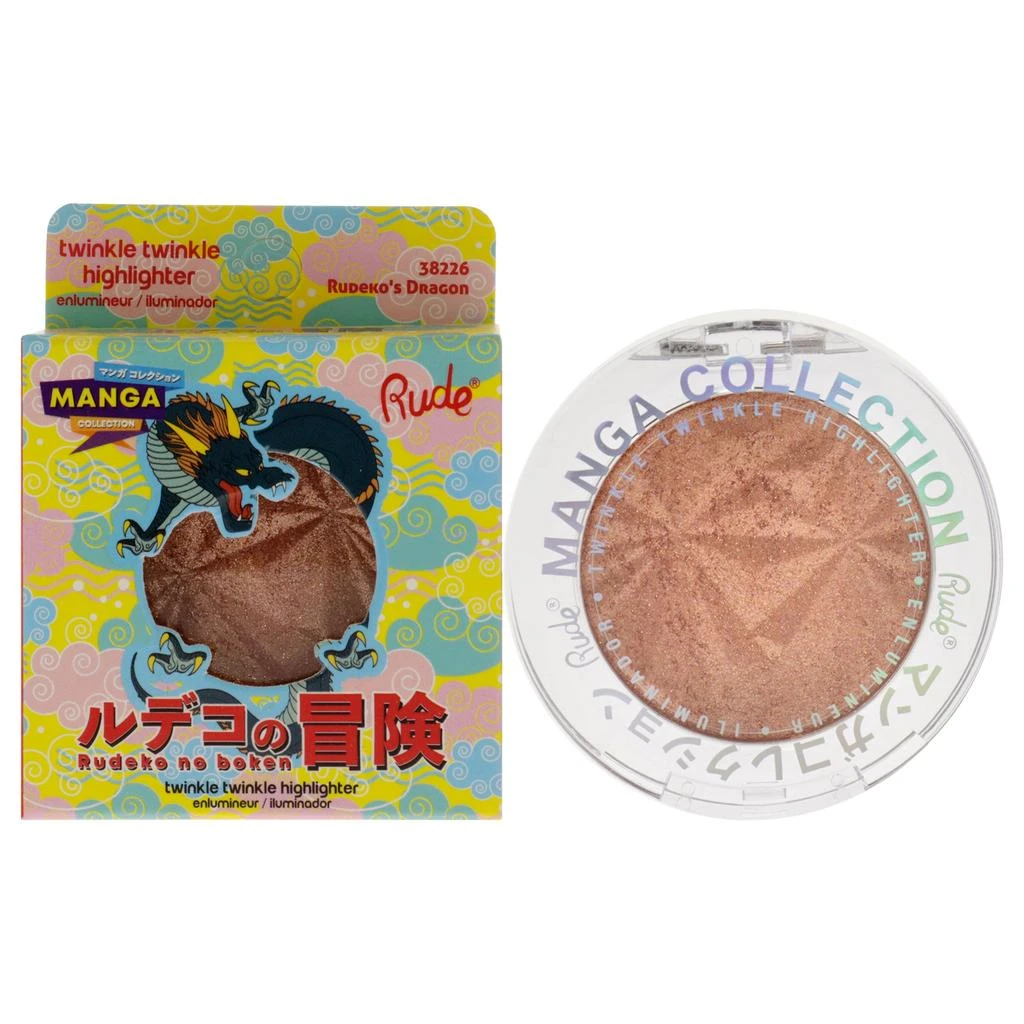 商品Rude Cosmetics|Manga Collection Twinkle Twinkle Highlighter - Rudekos Dragon by Rude Cosmetics for Women - 0.14 oz Highlighter,价格¥94,第4张图片详细描述