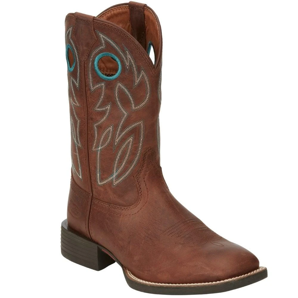 商品Justin Boots|Bowline Square Toe Cowboy Boots,价格¥1060,第2张图片详细描述