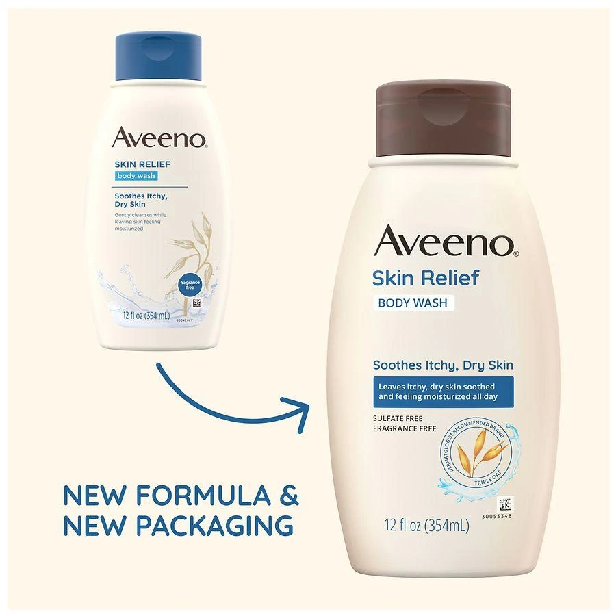 商品Aveeno|Skin Relief Body Wash, Sensitive Skin Fragrance-Free,价格¥81,第3张图片详细描述