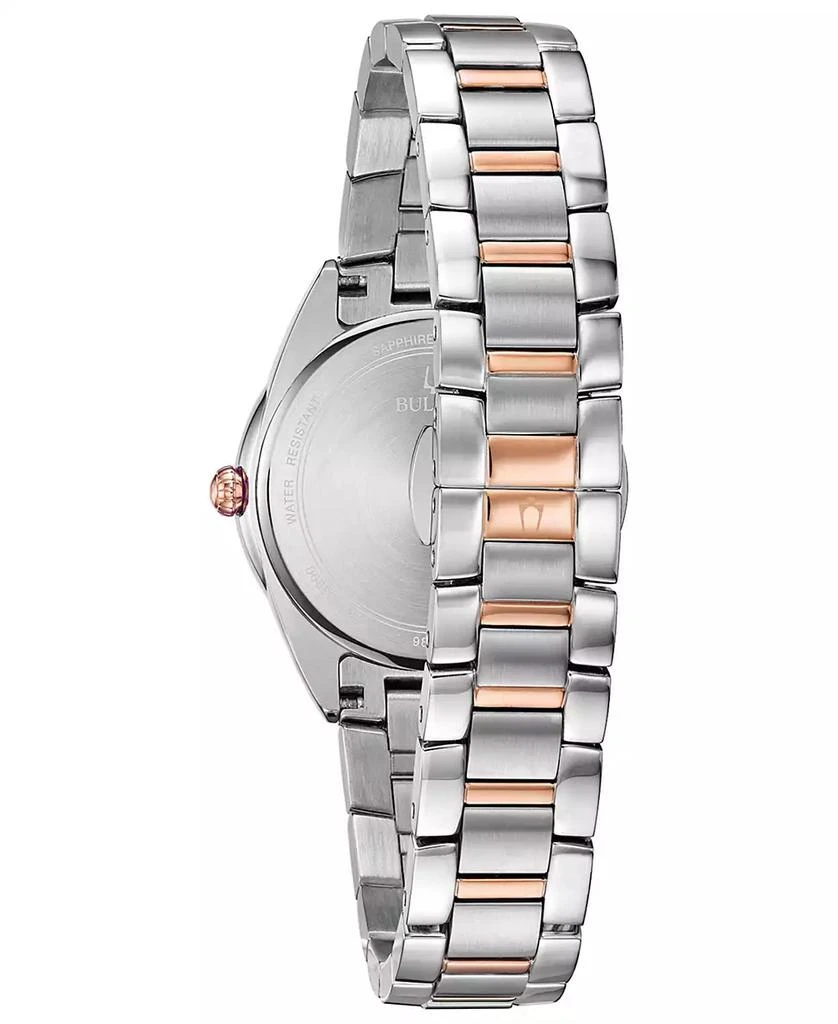 商品Bulova|Women's Sutton Diamond (1/10 ct. t.w.) Two-Tone Stainless Steel Bracelet Watch 32.5mm,价格¥2677,第3张图片详细描述