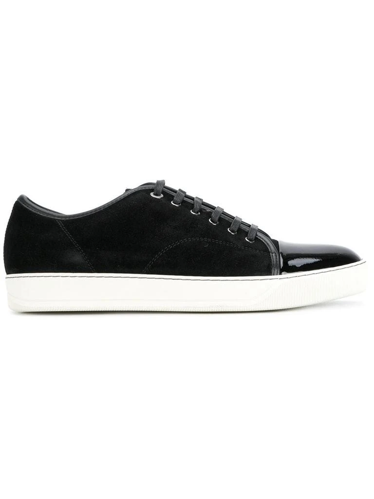 商品Lanvin|Lanvin men's black leather sneakers,价格¥2993,第1张图片