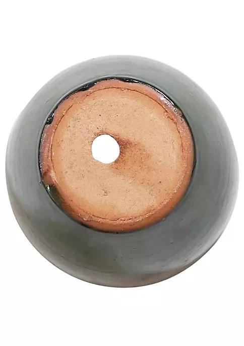 商品Sunnydaze Decor|Decor Sunnydaze Resort Ceramic Indoor Outdoor Planter   Gray   8 Inch   Set Of 2,价格¥585,第3张图片详细描述