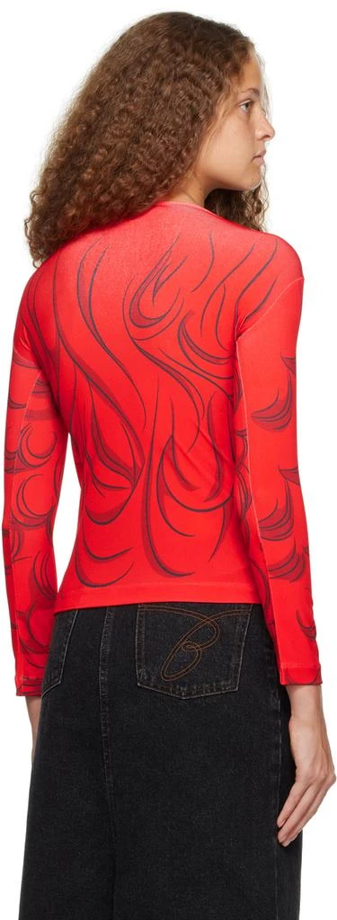 商品pushBUTTON|SSENSE Exclusive Red Goggles Girl Long Sleeve T-Shirt,价格¥795,第3张图片详细描述