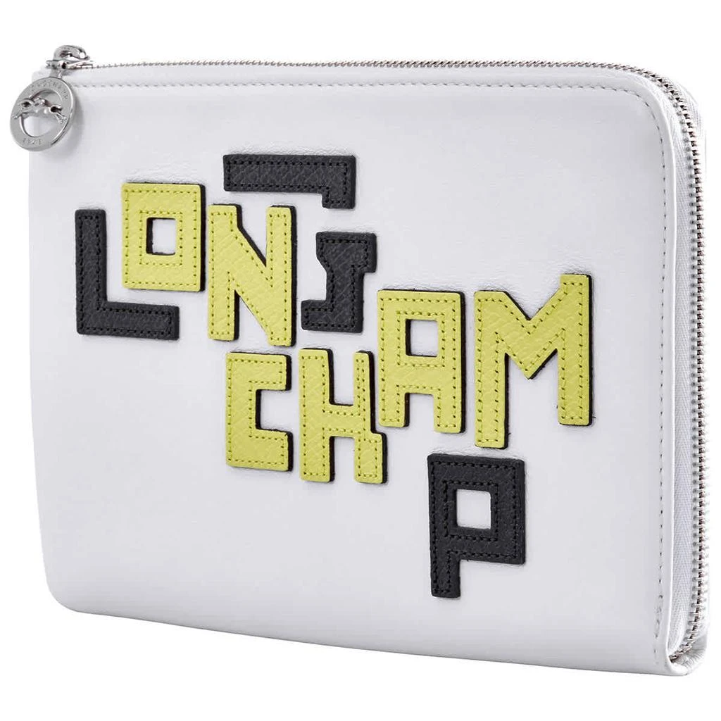 商品Longchamp|Longchamp White Le Pliage Cuir Clutch,价格¥419,第1张图片