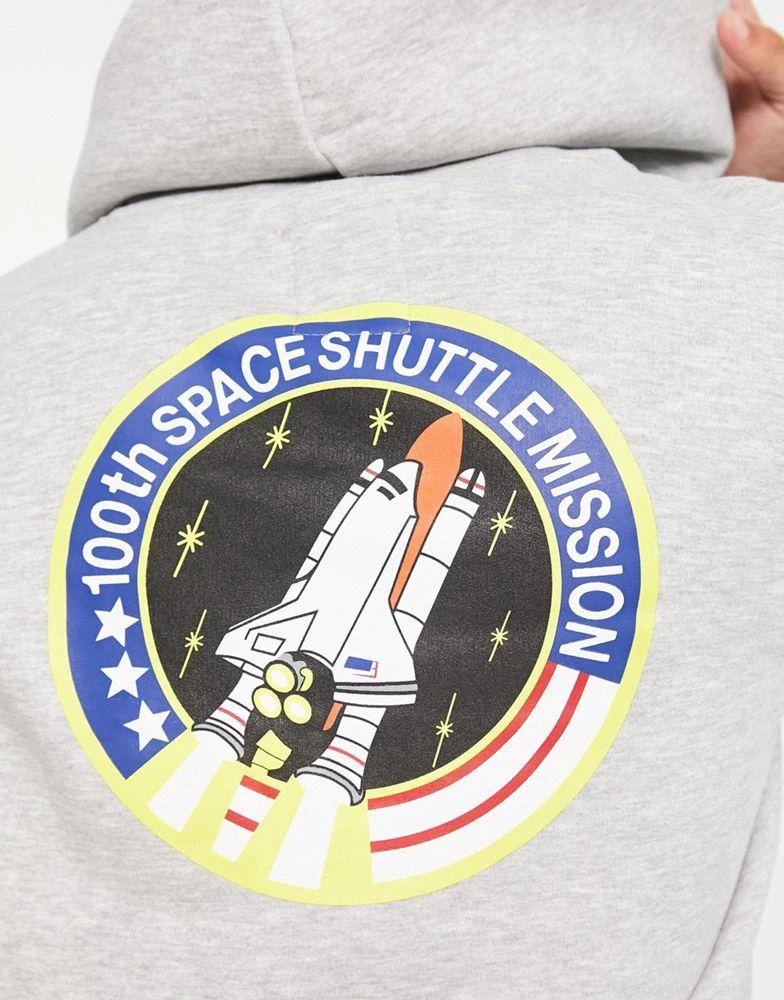 商品Alpha Industries|Alpha Industries NASA space shuttle back print hoodie in grey marl,价格¥911,第3张图片详细描述