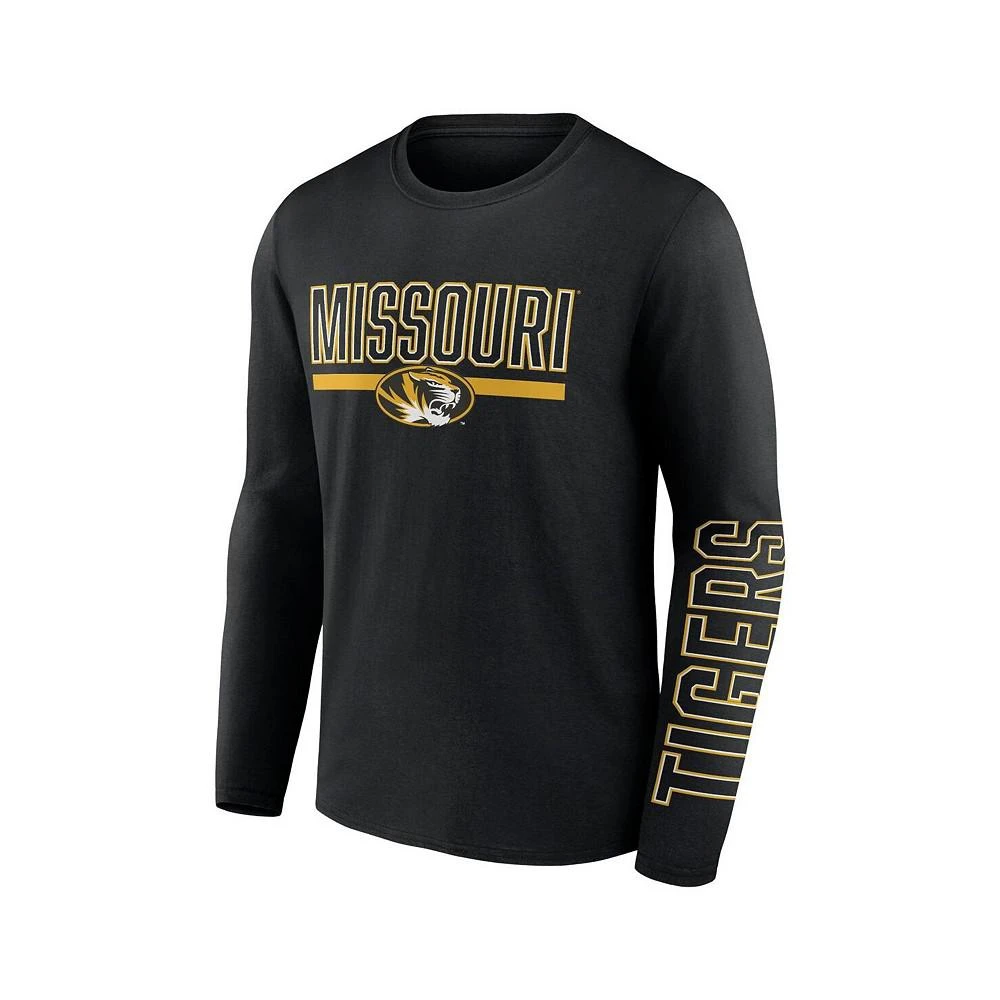 商品Fanatics|Men's Branded Black Missouri Tigers Modern Two-Hit Long Sleeve T-shirt,价格¥265,第3张图片详细描述