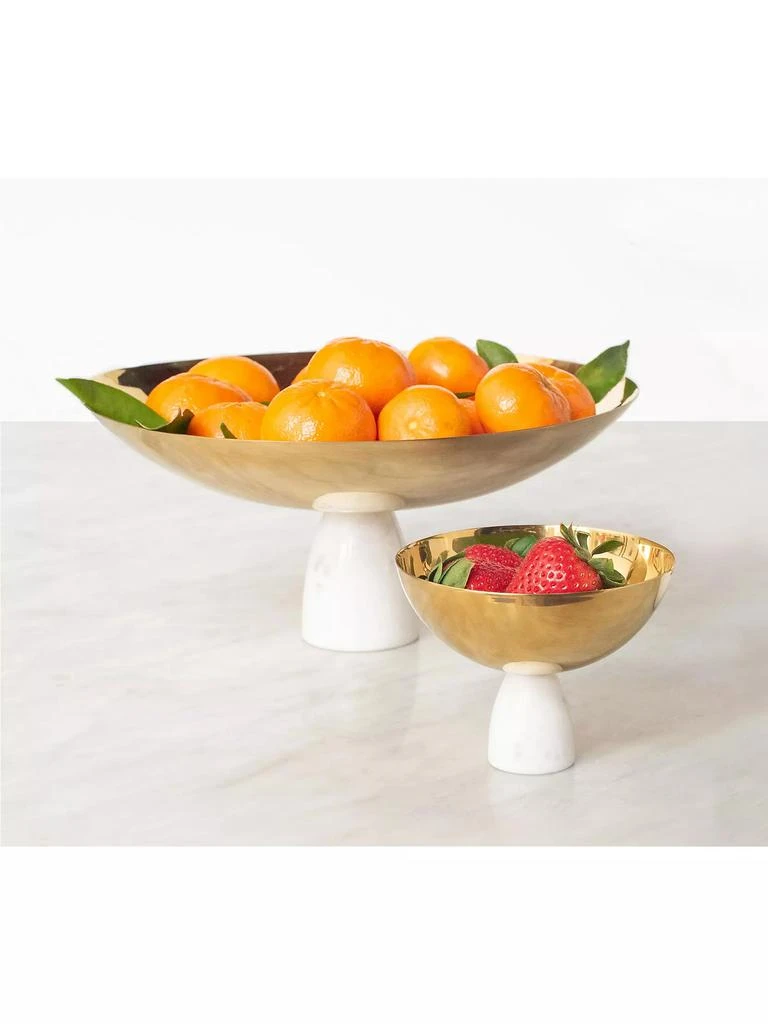 商品ANNA New York|Coluna Carrara Marble & Steel Fruit Bowl,价格¥1883,第2张图片详细描述