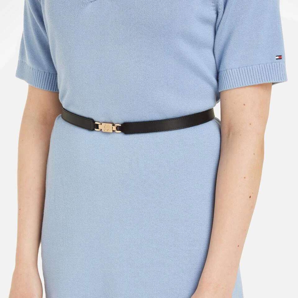 商品Tommy Hilfiger|Tommy Hilfiger Women's TH Feminine High Waist Leather Belt,价格¥550,第2张图片详细描述