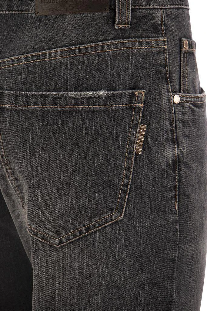 商品Brunello Cucinelli|BRUNELLO CUCINELLI Authentic denim trousers with Shiny Tab,价格¥6133,第4张图片详细描述