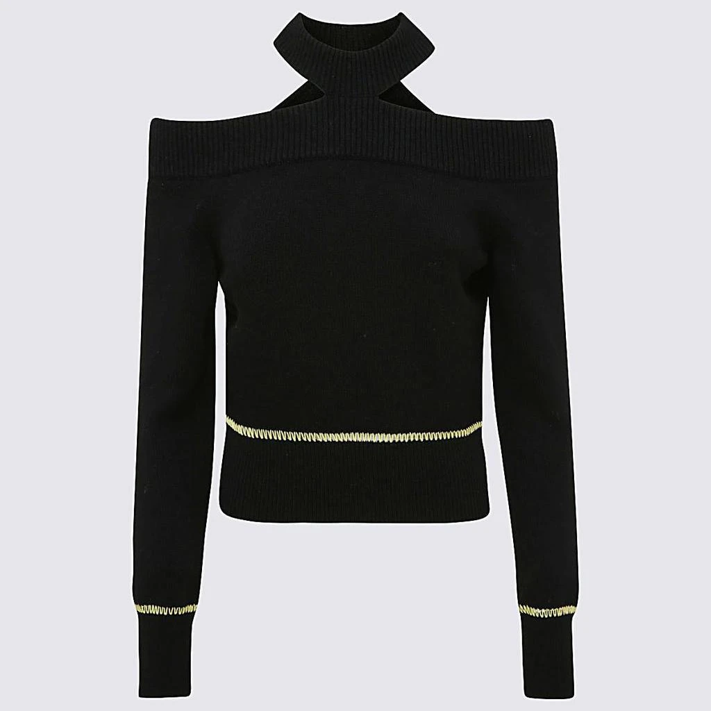 商品Alexander McQueen|ALEXANDER MCQUEEN BLACK WOOL BLEND JUMPER,价格¥3952,第1张图片