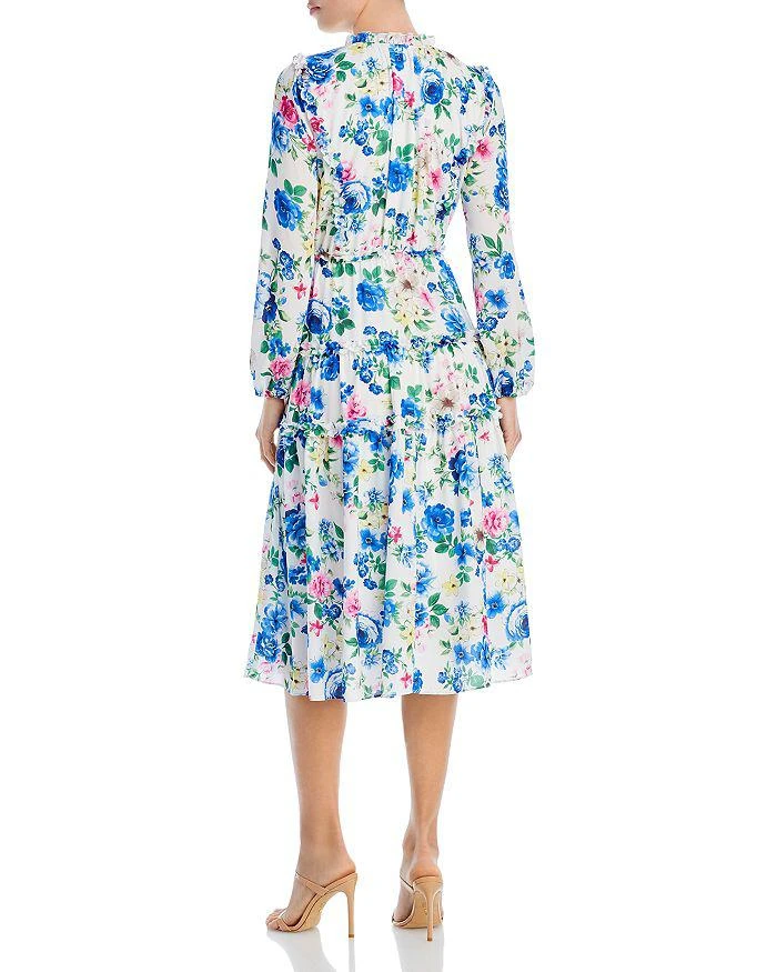 商品Tahari|Ruffle Trim Floral Print Dress,价格¥312,第2张图片详细描述