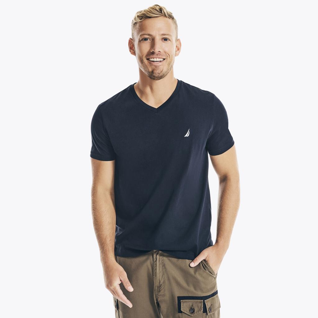 Nautica Mens Premium Cotton V-Neck T-Shirt商品第9张图片规格展示