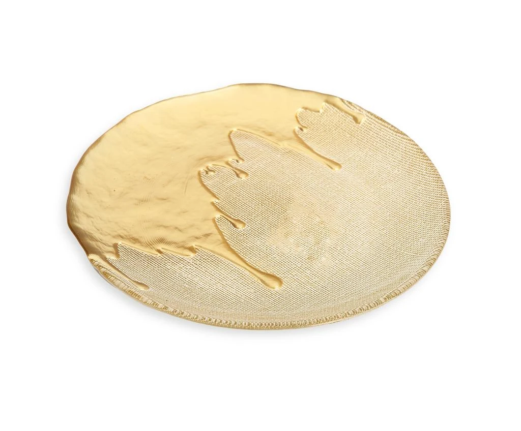 商品Classic Touch Decor|11"D Set of 4 Dinner Plates Gold Dipped Design,价格¥813,第1张图片