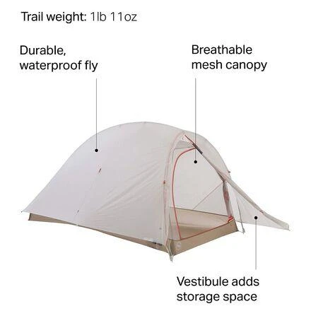 商品Big Agnes|Fly Creek HV UL Solution Dye Tent: 1-Person 3-Season,价格¥1990,第5张图片详细描述