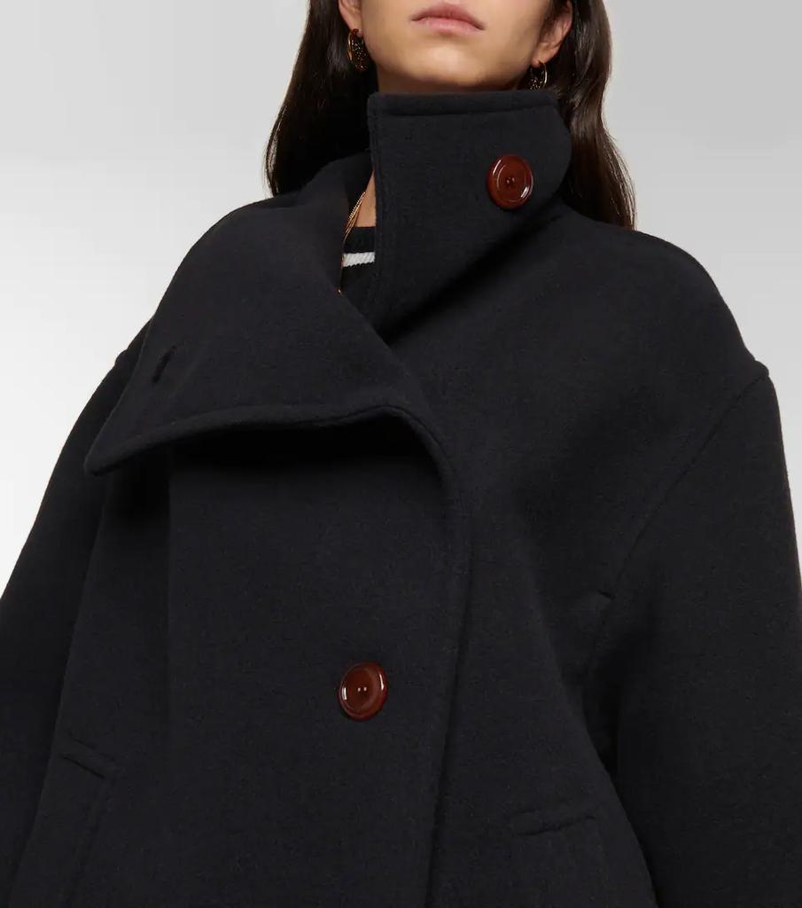 Funnel-neck wool-blend coat商品第5张图片规格展示