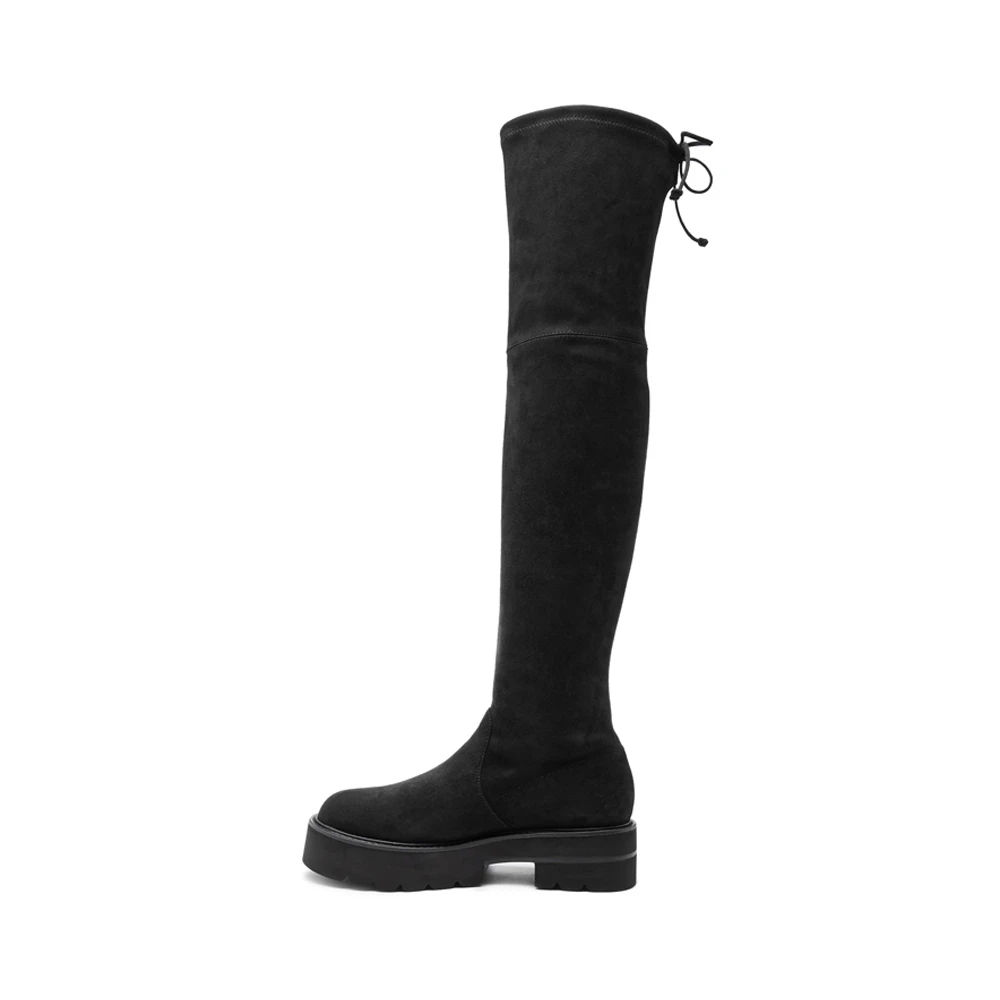 STUART WEITZMAN 黑色女士过膝长靴 LOWLAND-ULTRAL-SUEDE-BLACK 商品